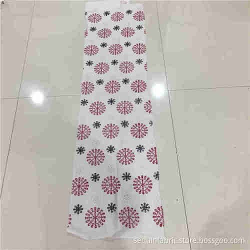wholesale popular Lace multi color embroidery fabric cotton